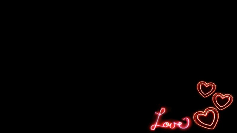 neon love hearts