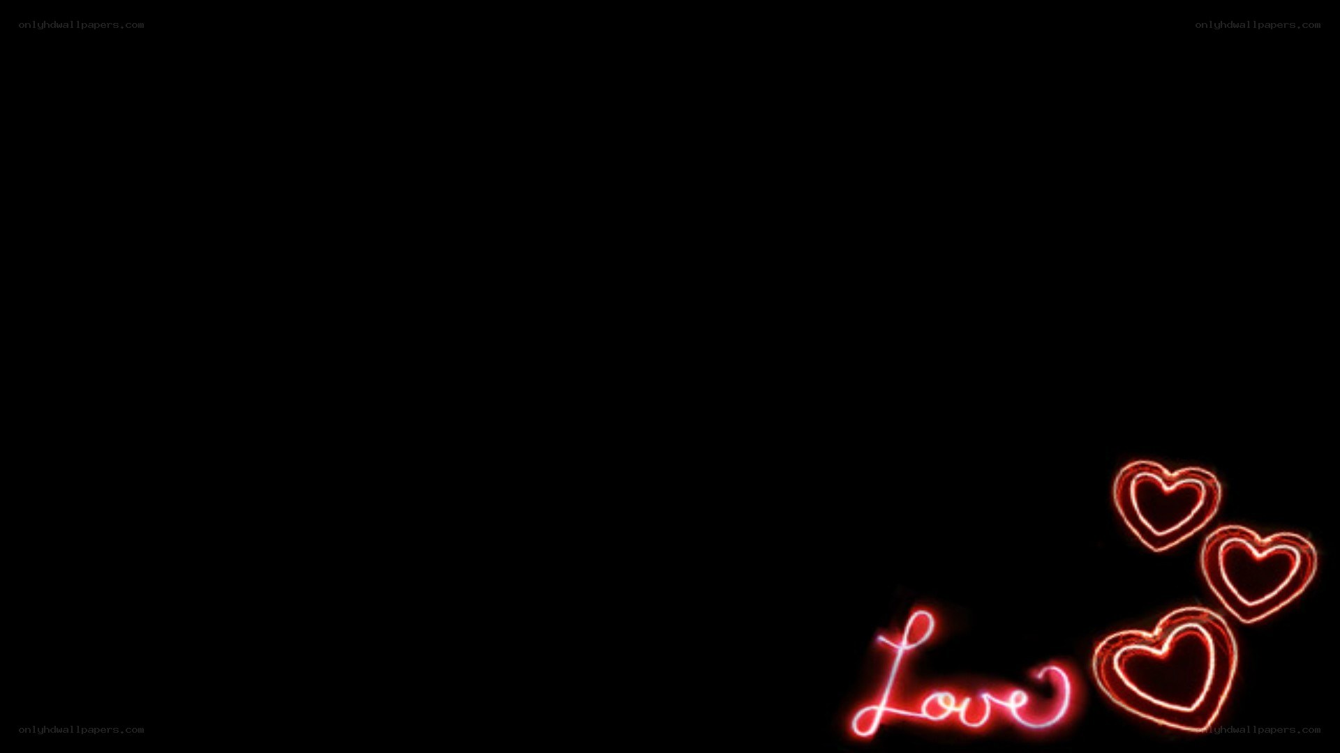 neon love hearts