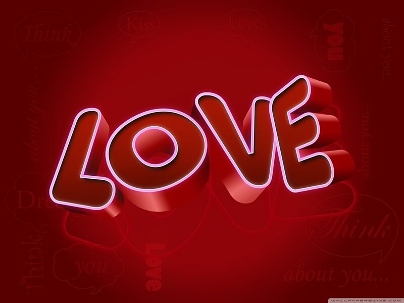 Neon Love Text