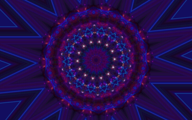 Neon Mandala Pattern — Purple