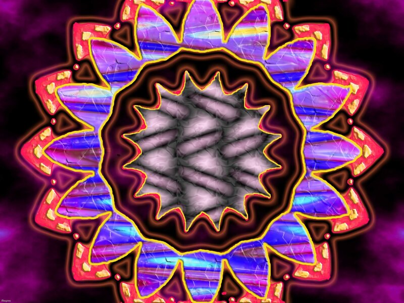 neon mandala pattern