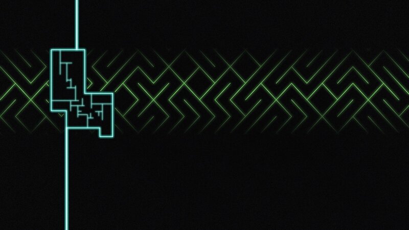 neon maze pattern