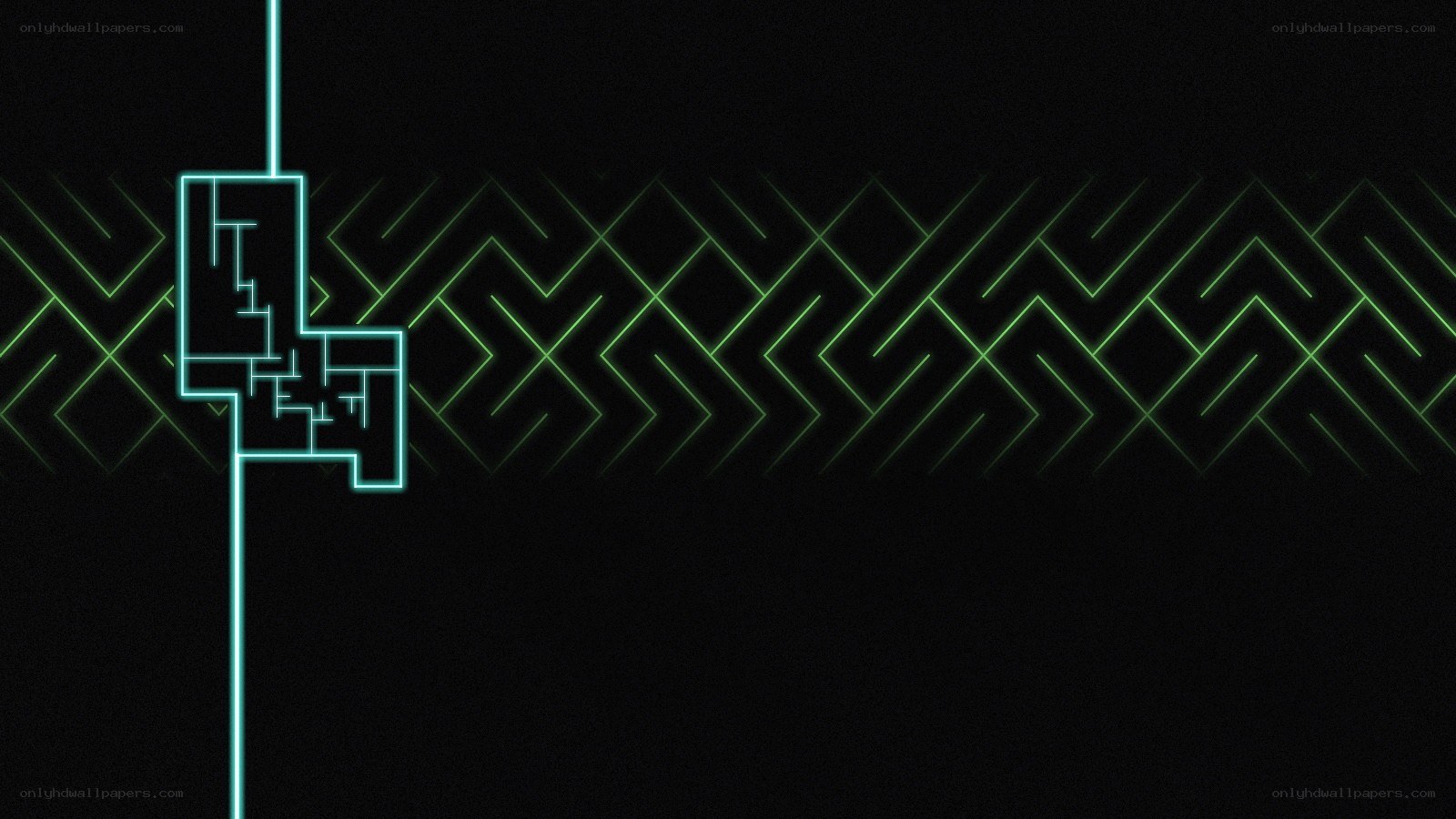 neon maze pattern