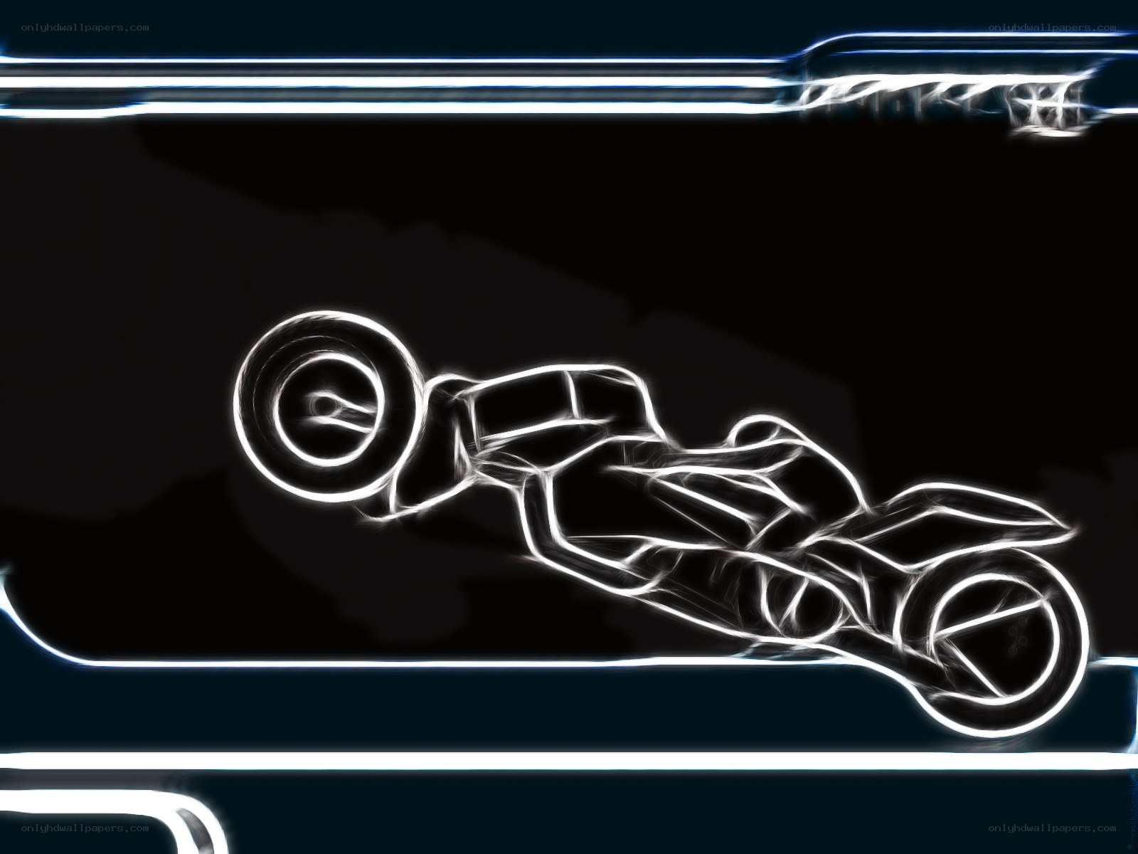 neon motorcycle outline