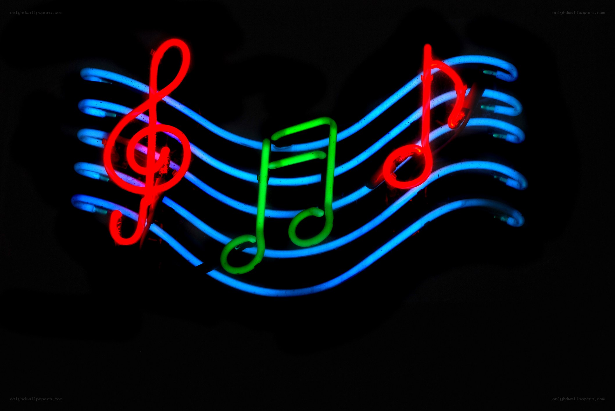 Neon music note sign
