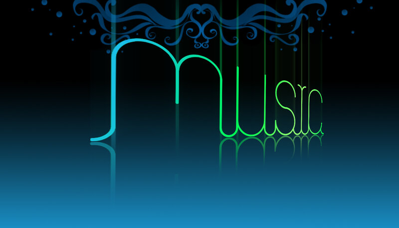 neon music text design