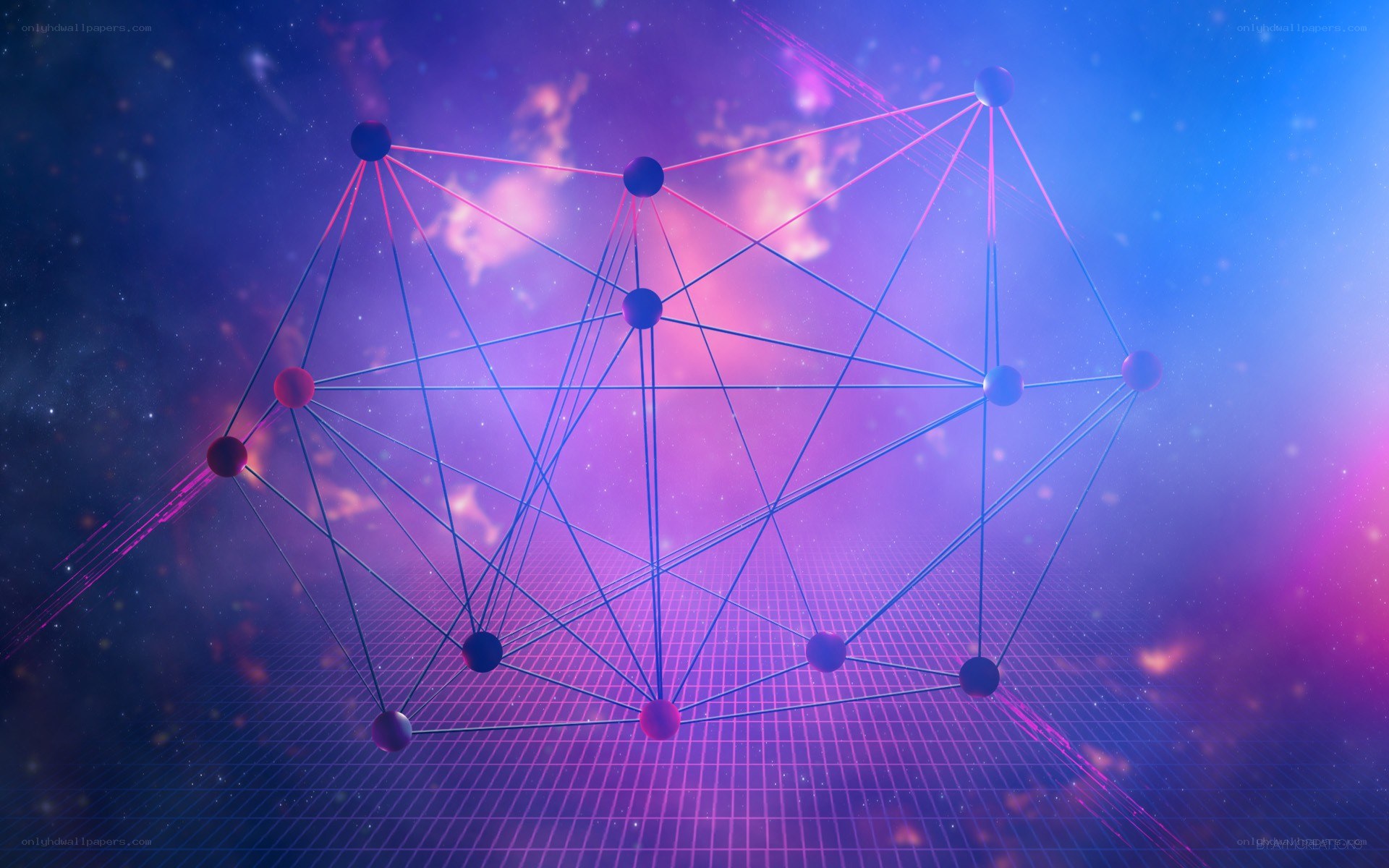 neon network in space
