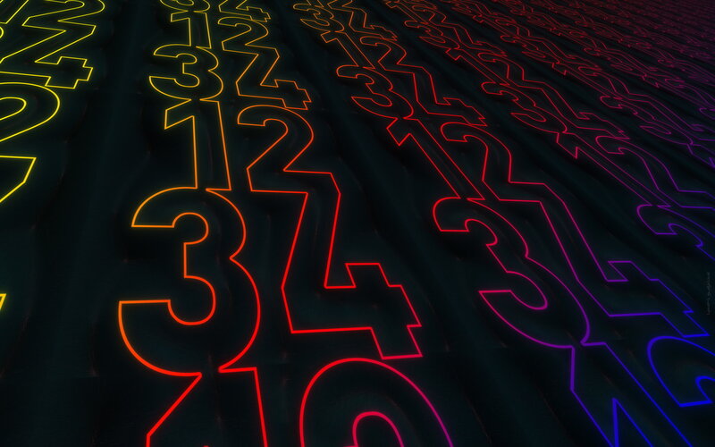Neon number patterns
