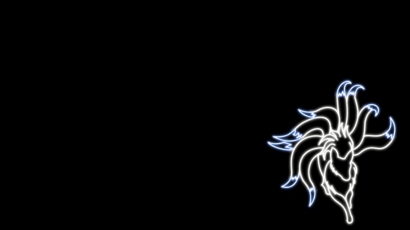 Neon Outline of a Fox