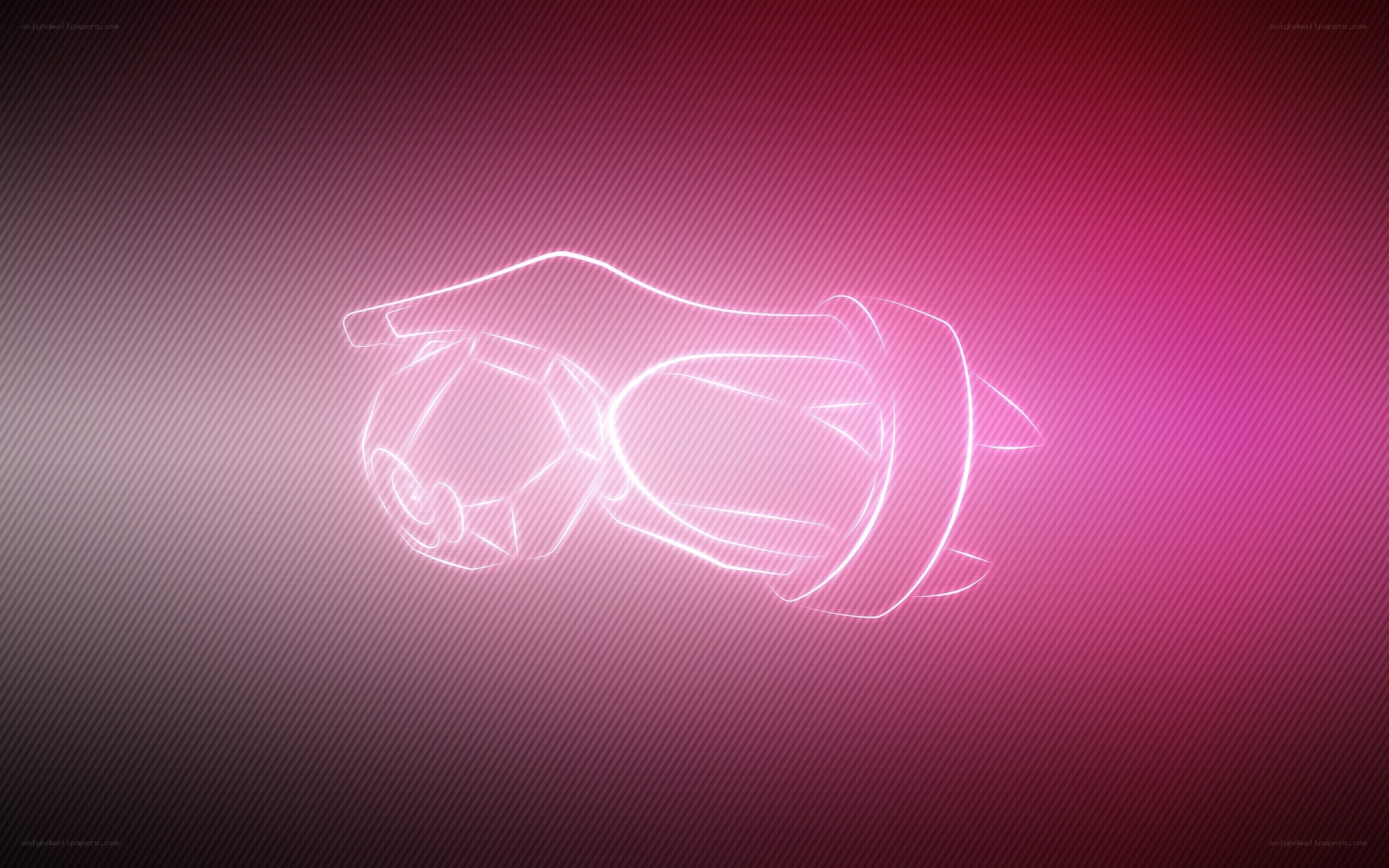 neon outline of a hand