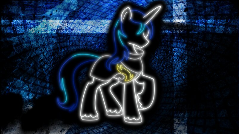 Neon Outline of a Unicorn
