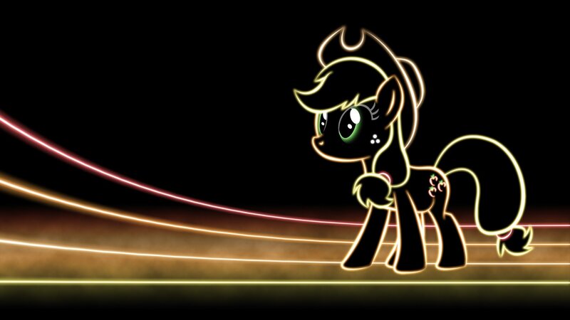 Neon Outline of Pony