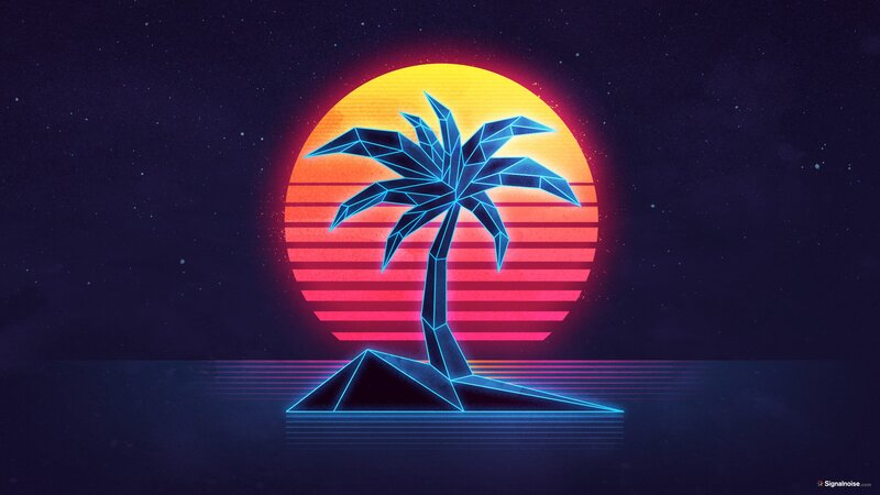Neon Palm Tree