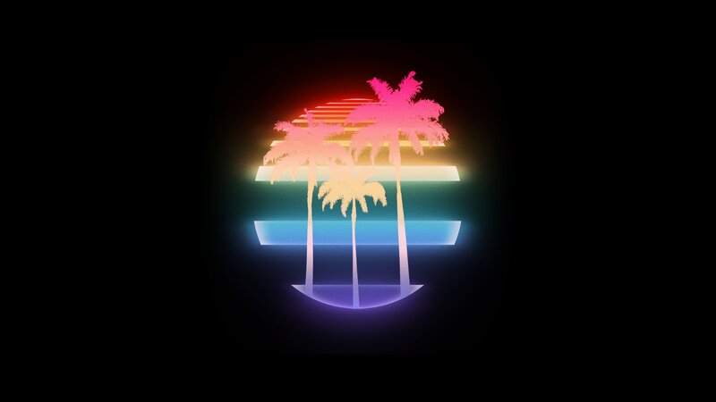 Neon Palm Trees