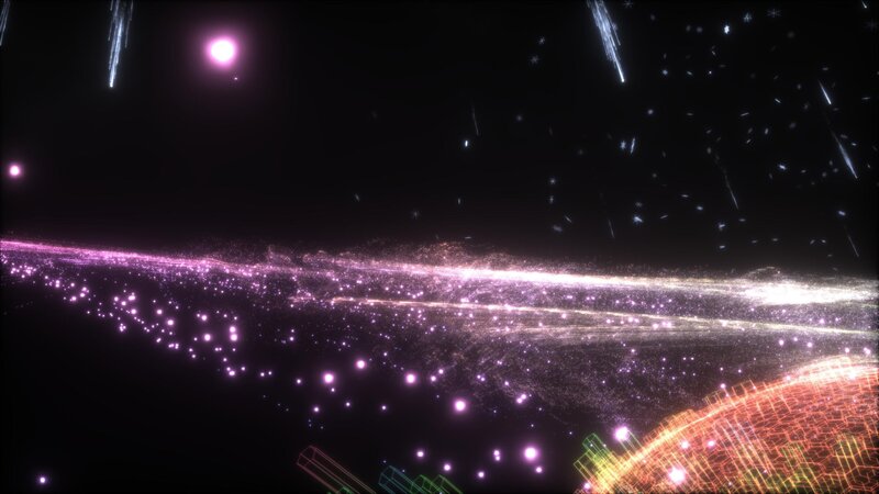 Neon Particle Stream