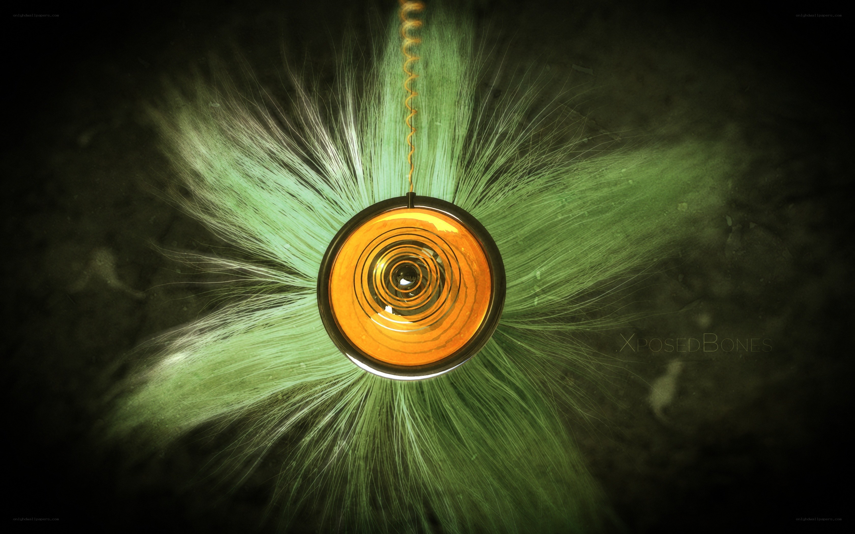 neon pendulum with magnetic field