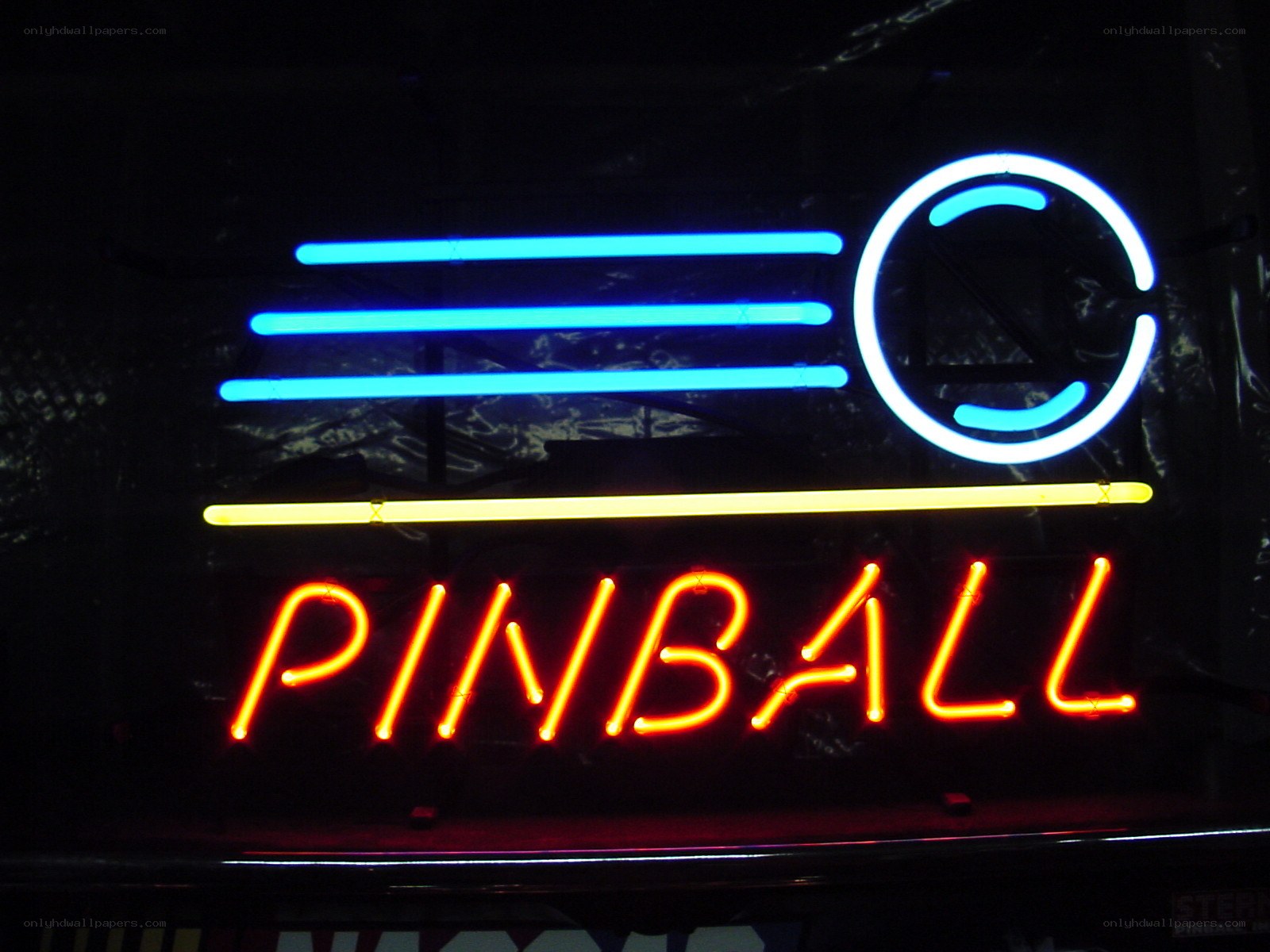 Neon pinball sign