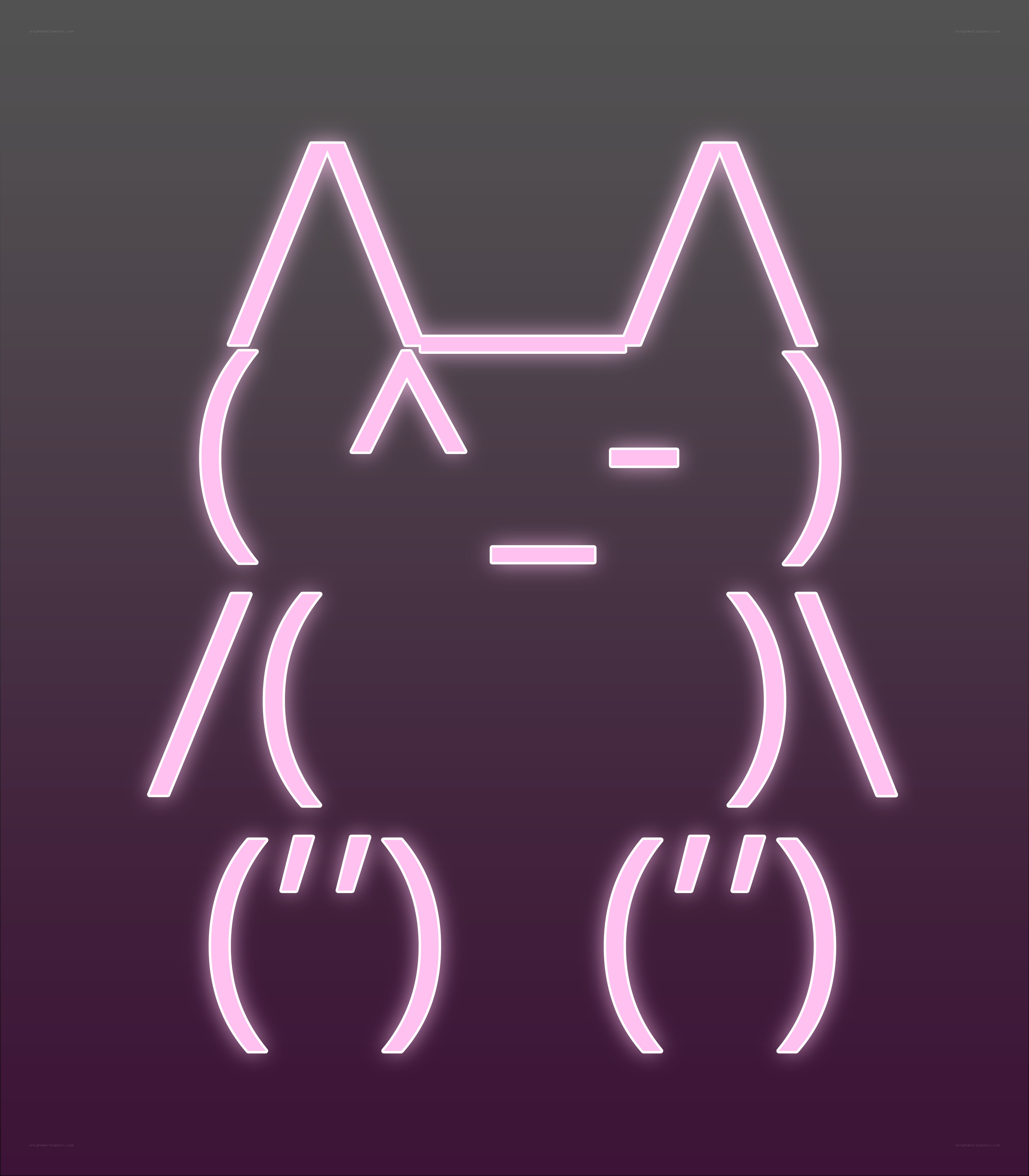 neon pink cat emoji