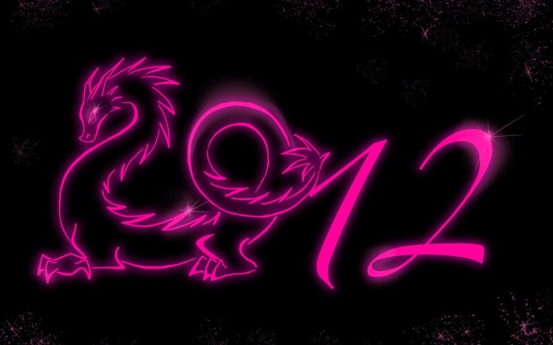 Neon Pink Dragon — Festive