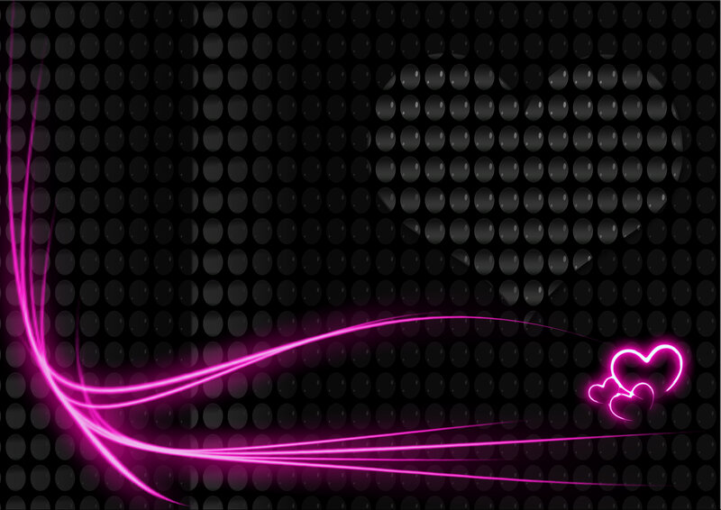 Neon Pink Lines and Hearts