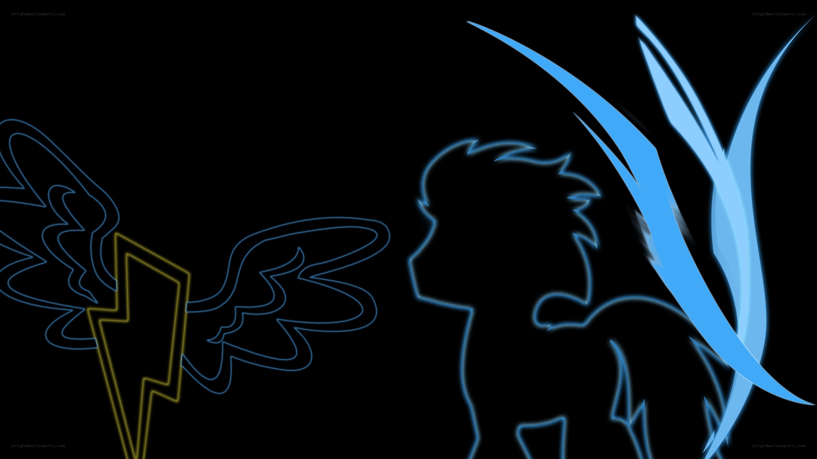 neon pony silhouette art