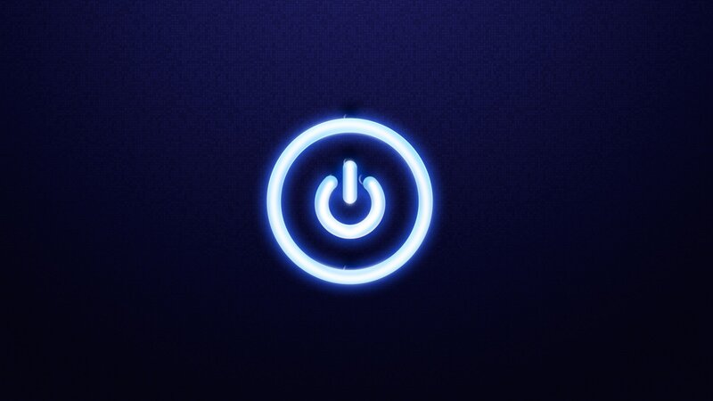 Neon Power Symbol