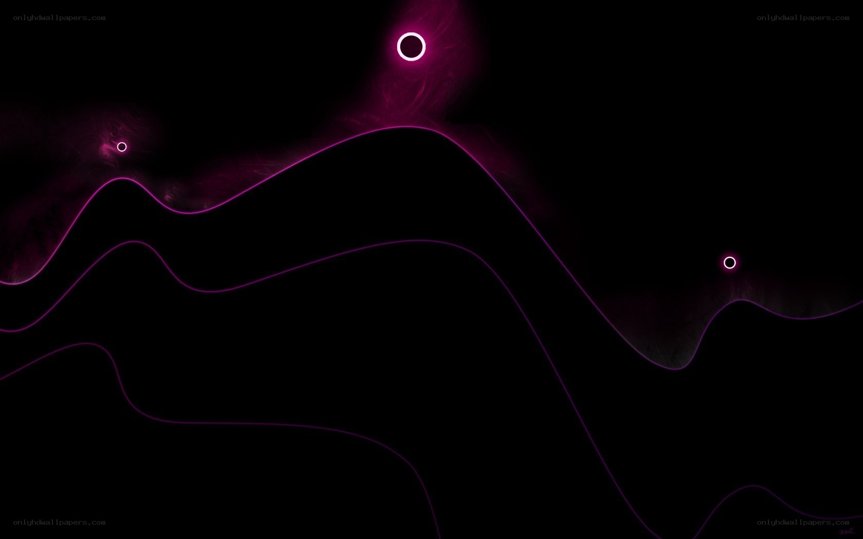 neon purple abstract waves