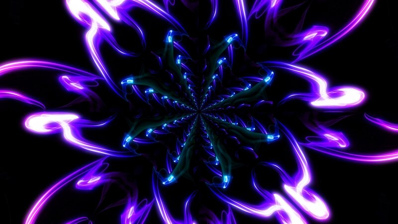 neon purple fractal tunnel