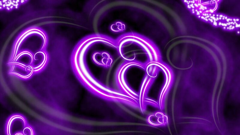 Neon Purple Hearts