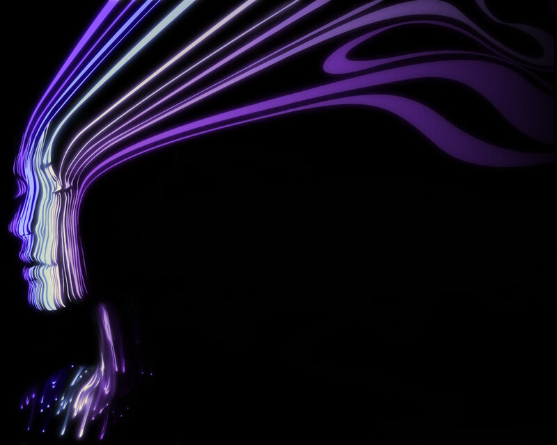 neon purple light art