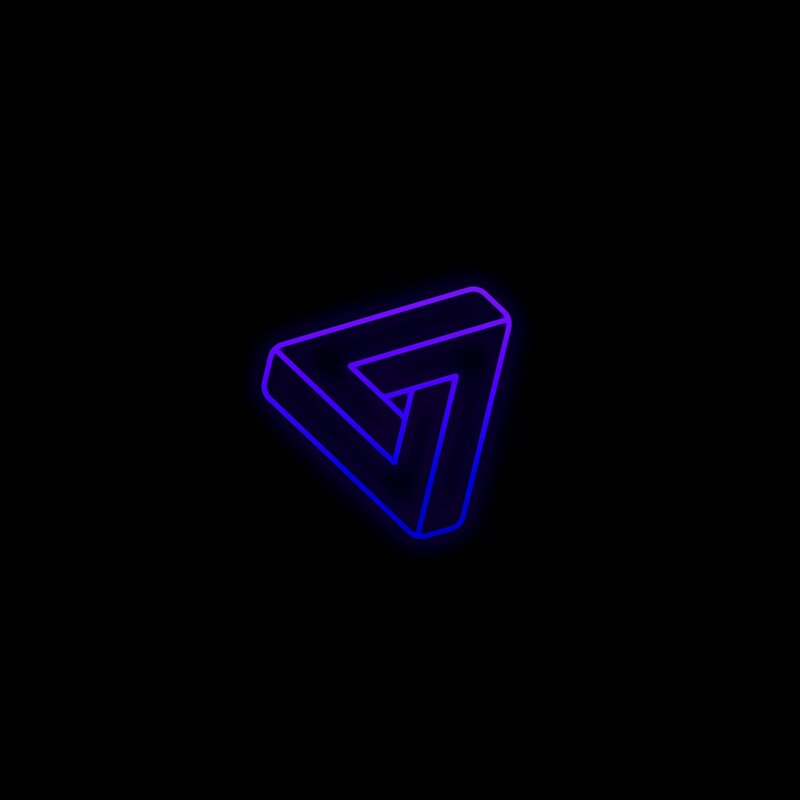 Neon Purple Triangle