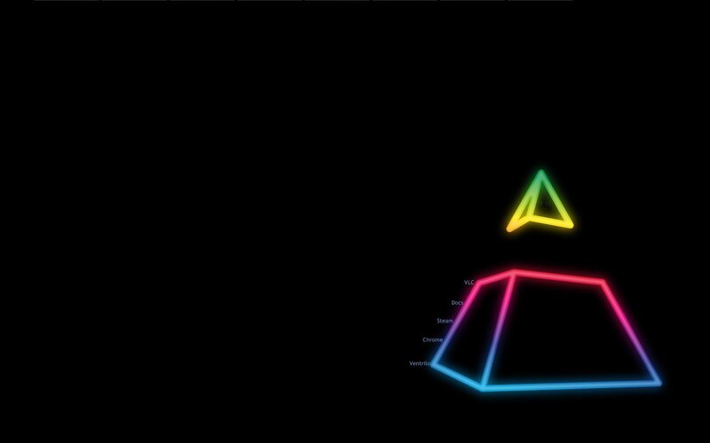 Neon Pyramid and Triangle