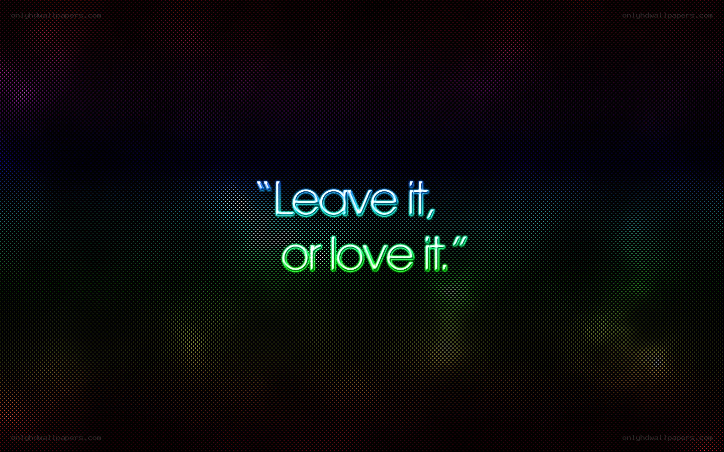Neon quote wallpaper