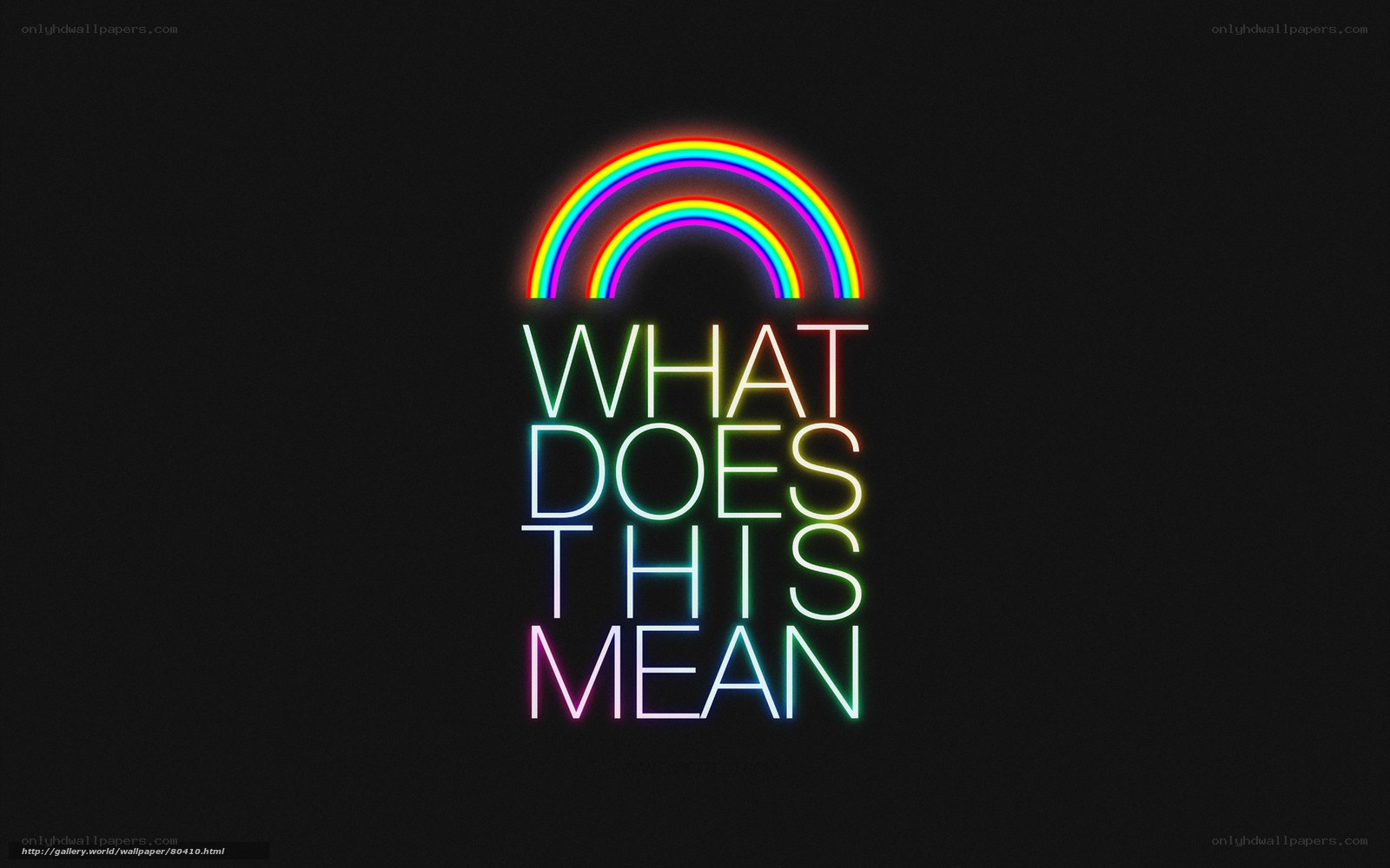 Neon rainbow text art