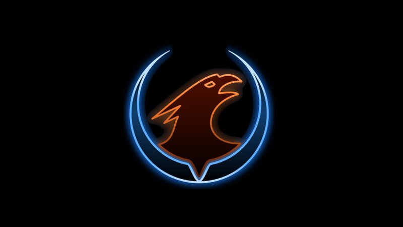 Neon Raven Head Logo