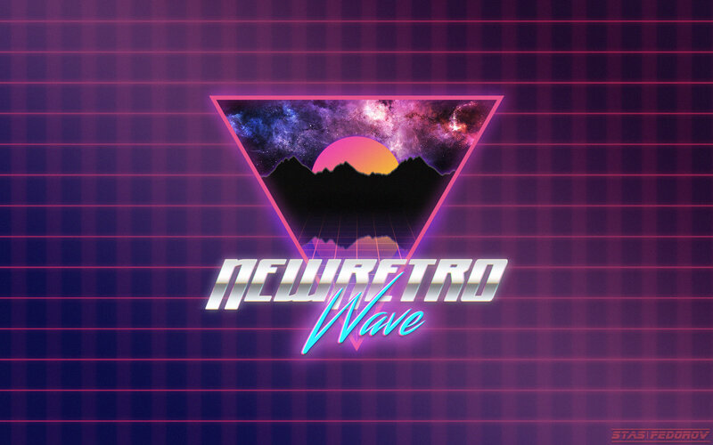 Neon Retro Logo — Purple