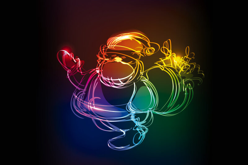 Neon Santa Claus — Red