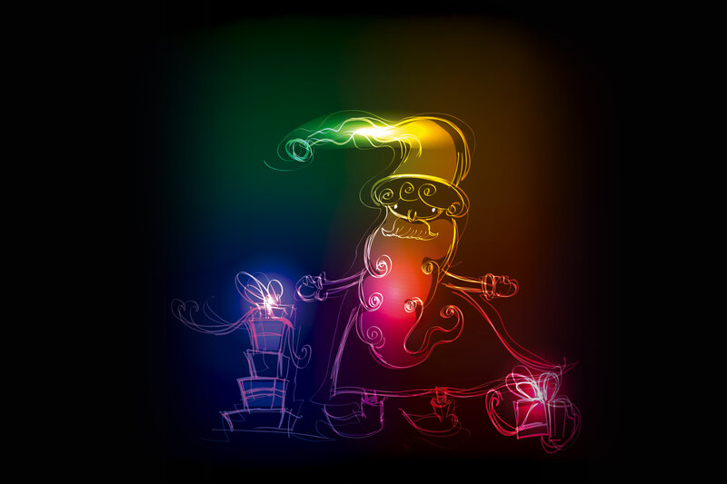 Neon Santa Claus