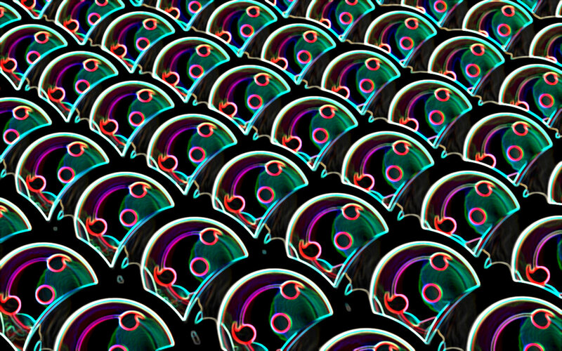 neon scale pattern