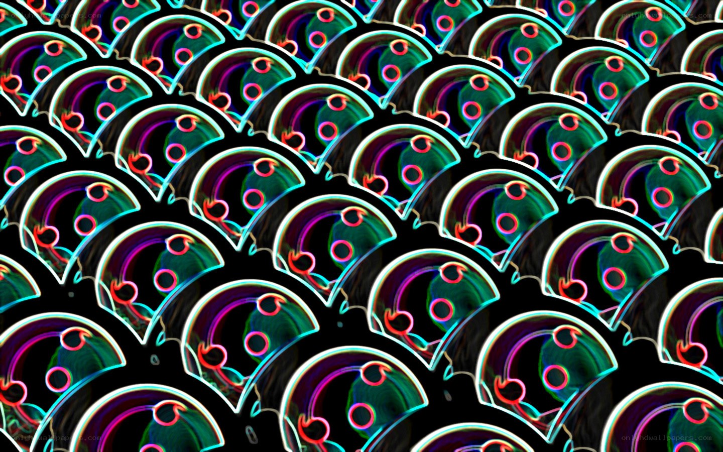 neon scale pattern