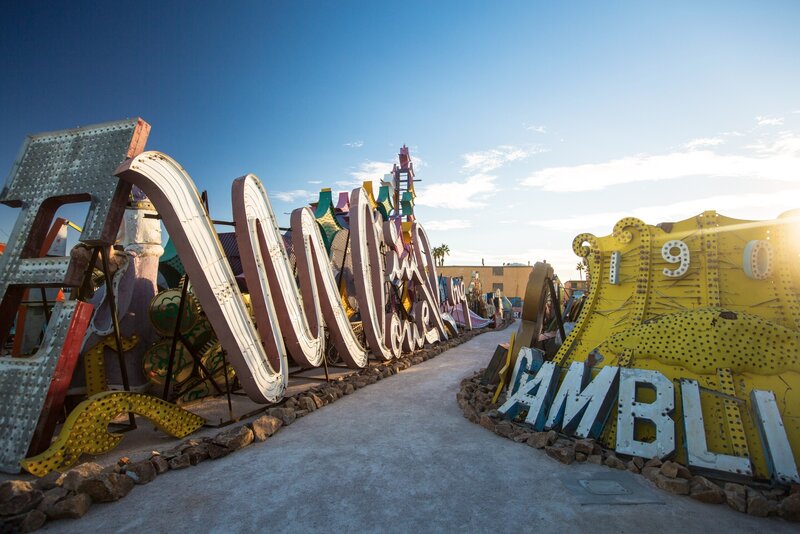 Neon sign graveyard in Las Vegas