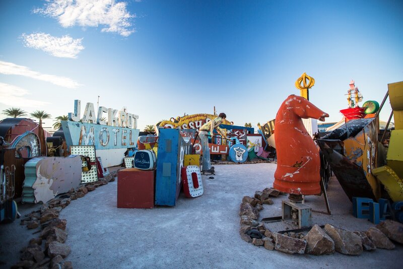Neon sign graveyard in Nevada