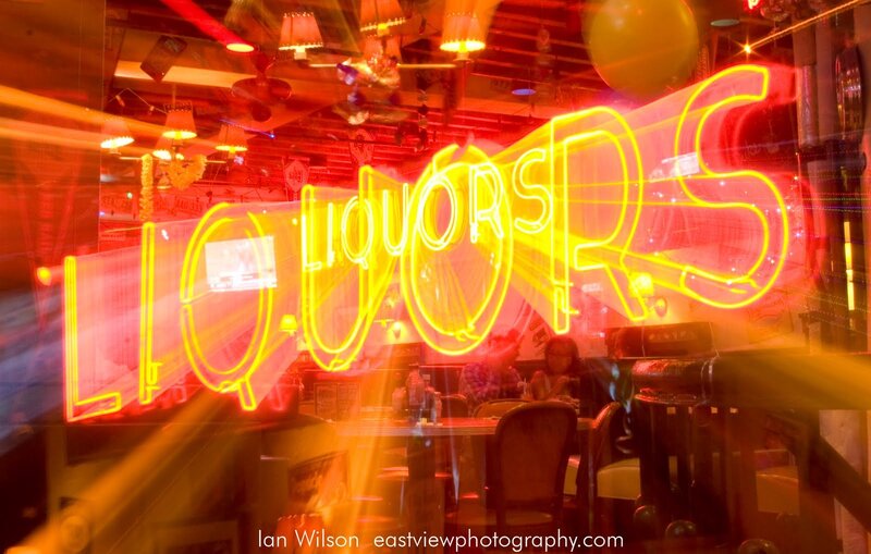 Neon Sign in Bar — Red