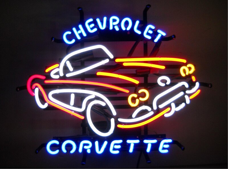 Neon Sign of a Car