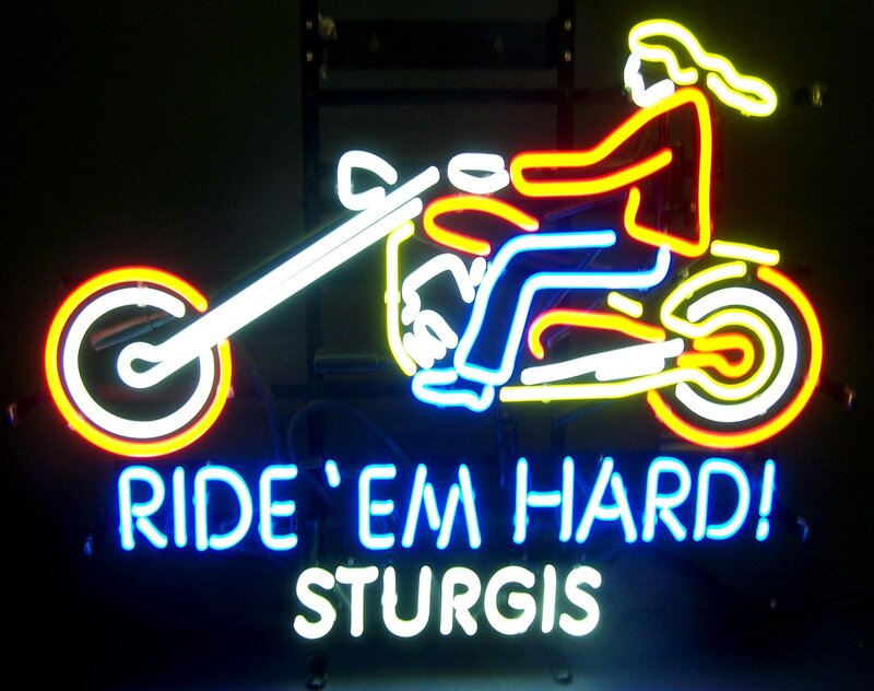 Neon Sign of Biker