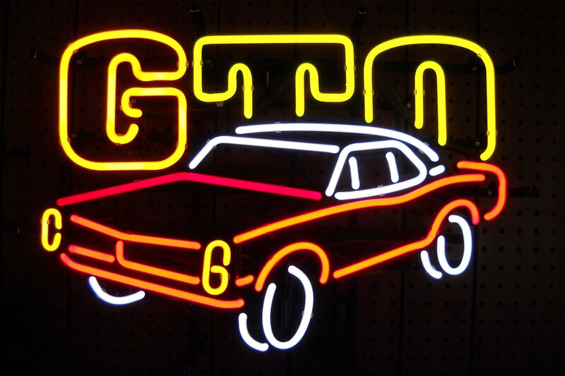 Neon Sign of Car