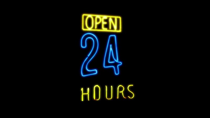 Neon Sign on Black Background
