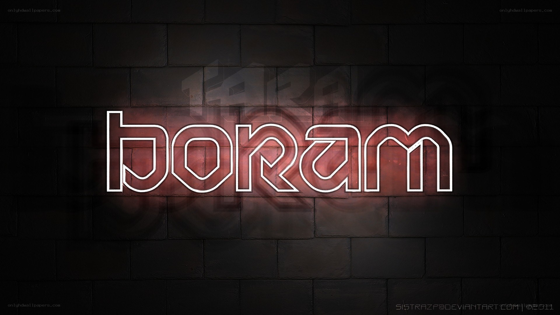 neon sign on brick wall