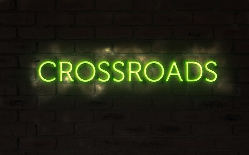 Neon Sign on Brick Wall — Green, Dark