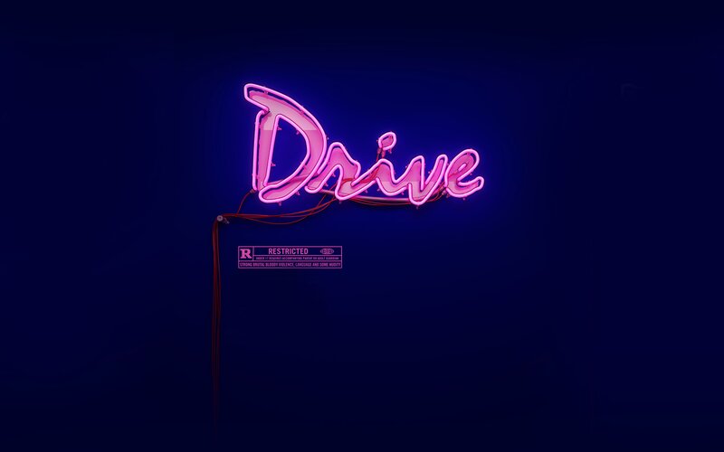 Neon Sign on Dark Wall